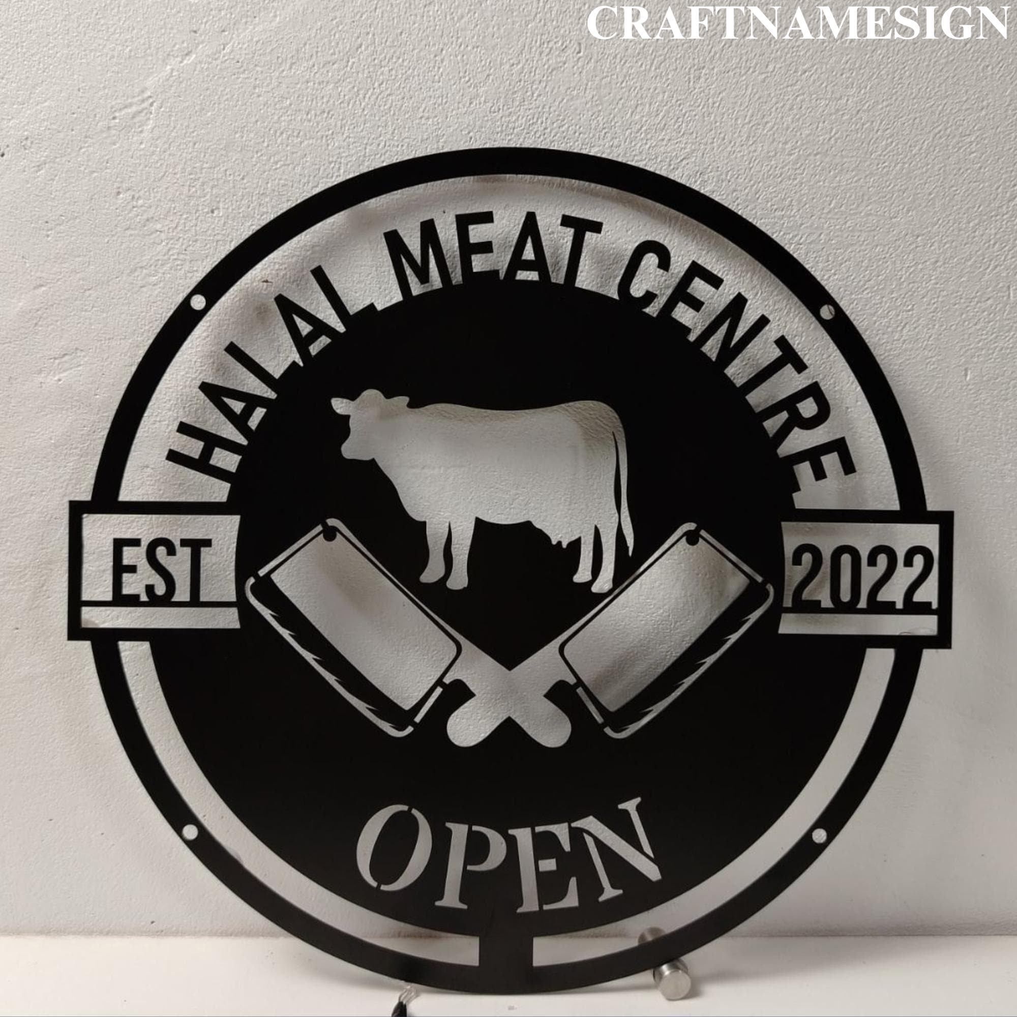 Custom Butcher Shop Metal Sign, Butcher Shop Led Sign, Beef Store Wall ...