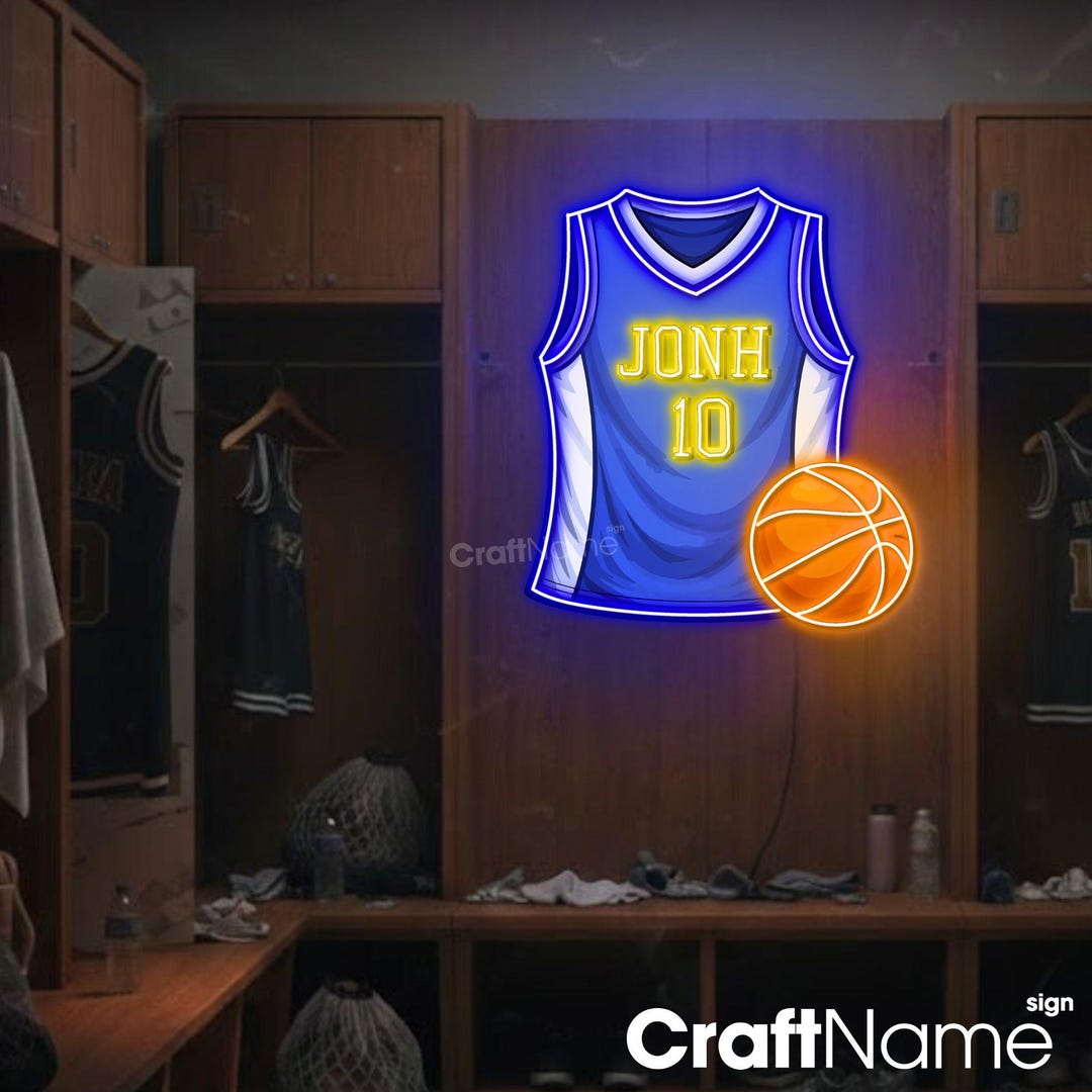 Led Basketball. Sign Basketball LED Neon Wall Sign, Bright Sports Light for Bed Room, Man ...