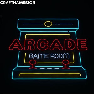 Arcade Game Room Neon Sign, Arcade Pinball Game Led Sign, Custom Neon Sign For Game Bar Wall Decor, Gaming Club Light, Game Lover Gifts
