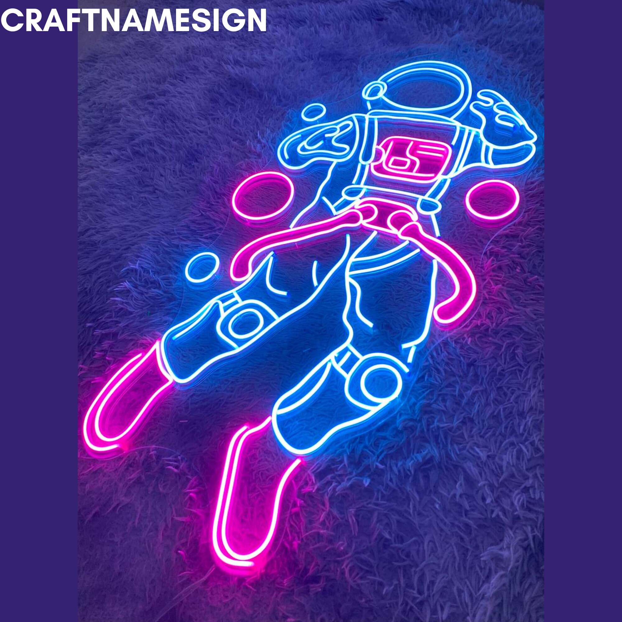 Astronaut Diving Neon Sign, Astronaut Man Led Sign, Custom Neon Sign ...