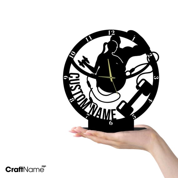 Reloj silencioso de metal personalizado para gimnasio y fitness