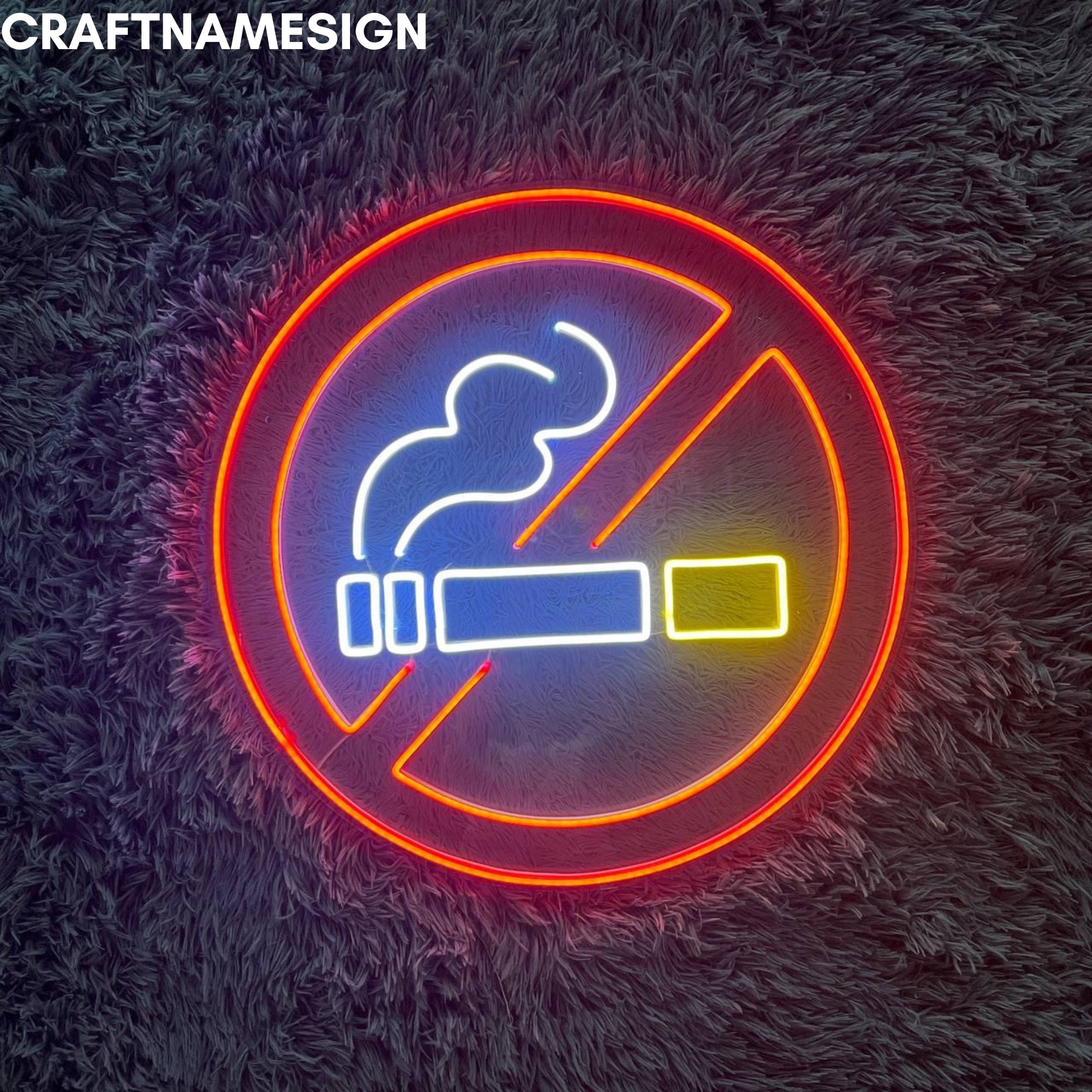 No Smoking Neon Sign, Smoking Warning Led Sign, Custom Neon Sign, No Smoking  Led Sign for Restroom Toilet Decor, No Cigarette Signboard