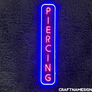 Piercing Led Sign, Ear Piercing Neon Sign, Tattoo Accessaries Shop Wall Decor, Custom Neon Sign, Open Tattoo Piercing Shop Logo Light