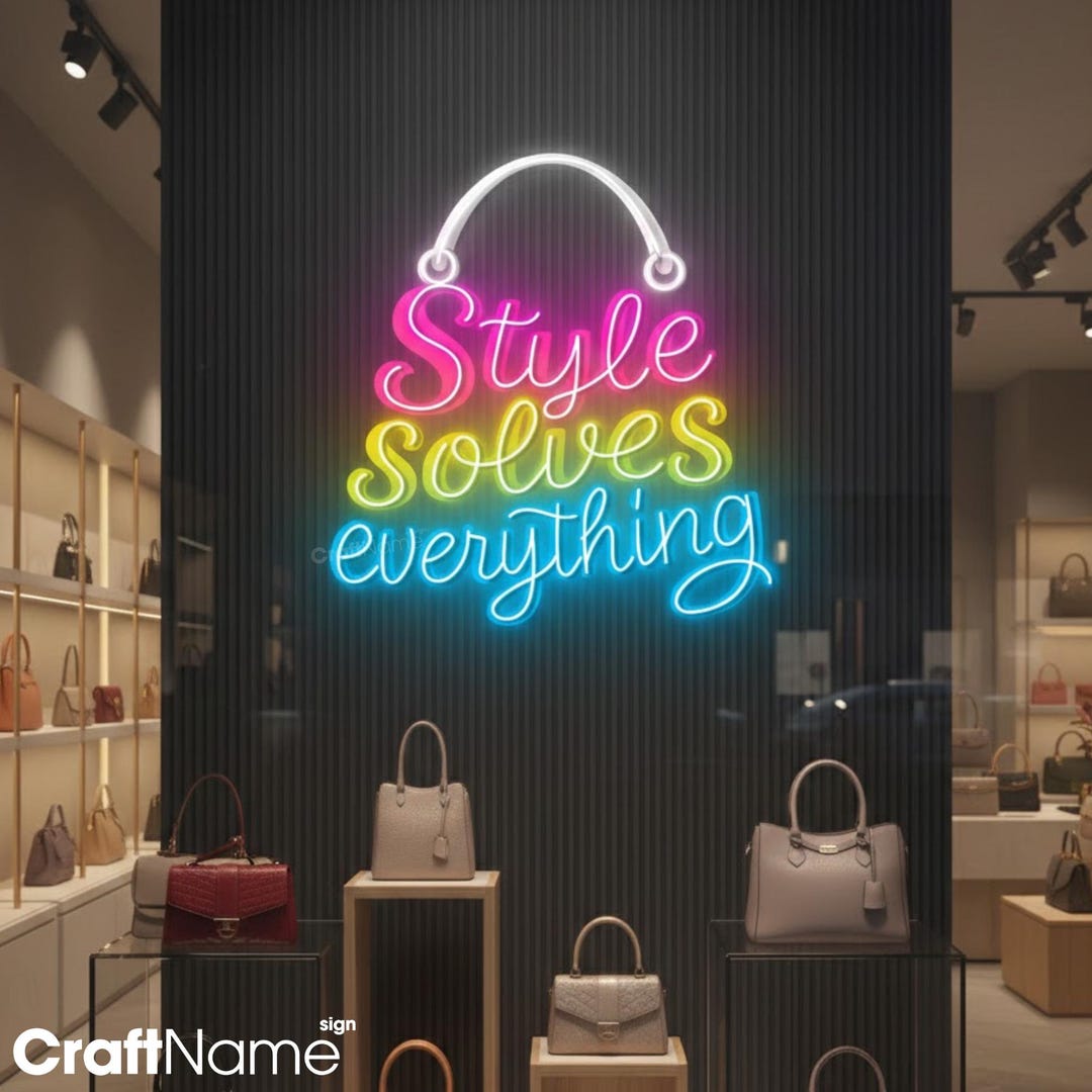 Handbag Quote Led Light for Women Boutique Decor, Neon Wall Sign for ...
