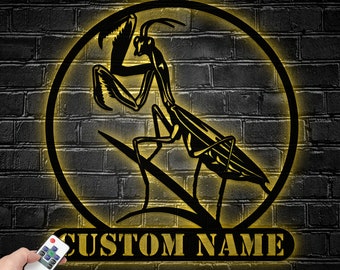 Amazon.com: ANGDEST Praying Mantis Silhouette (Metallic Gold