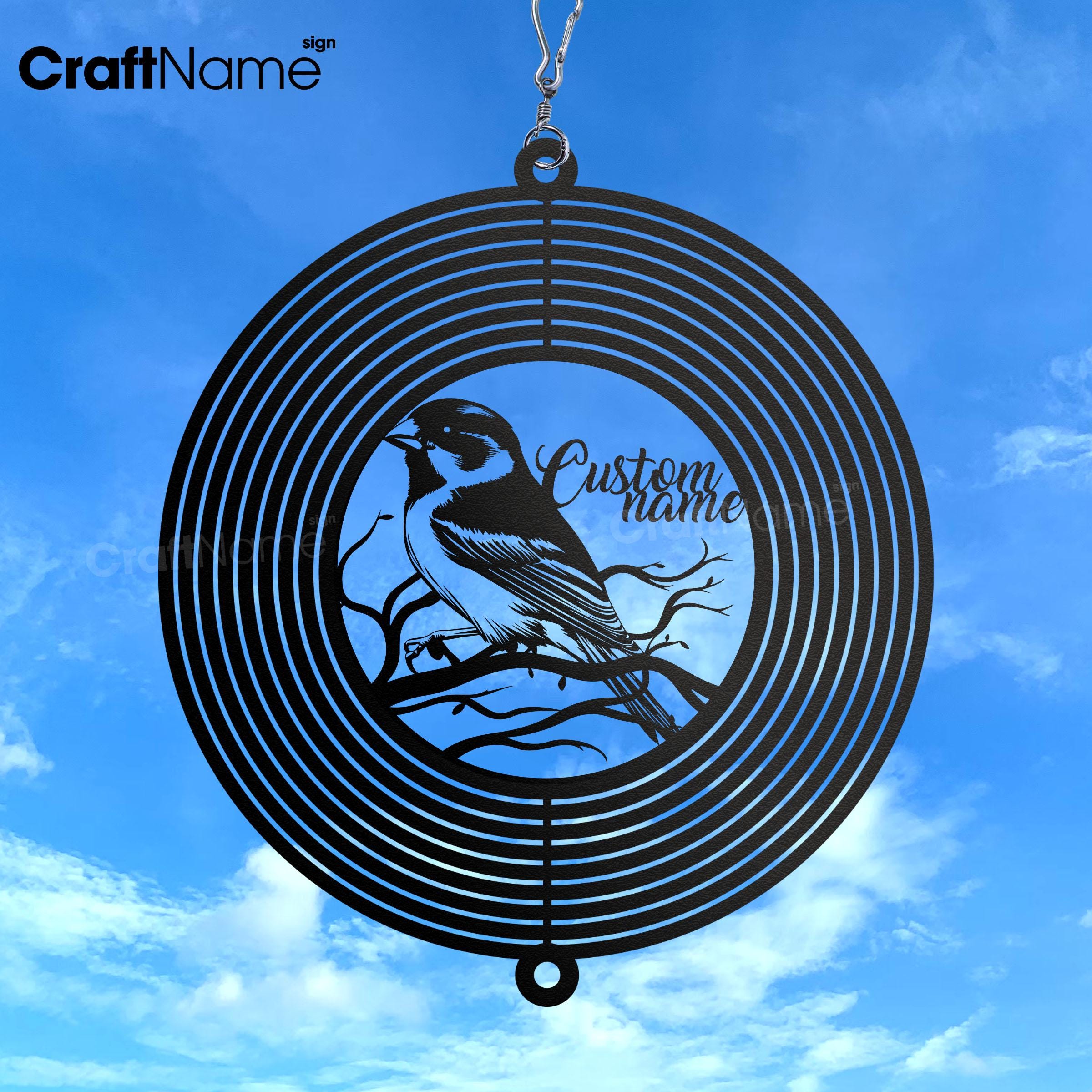 Custom Wind Spinner Sparrow Dance Metal Garden Decor, Sparrow Wind ...