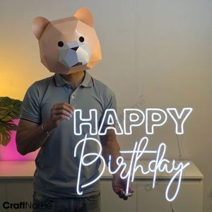 Alles Gute zum Geburtstag Neon Schild für Geburtstagsfeier Wand Kunst Dekor, Geburtstagsfeier LED-Licht, alles Gute zum Geburtstag Wand Kunst Neonlicht, Geburtstagsgeschenke