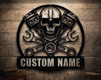 Custom Garage Metal LED Sign – Personalized Workshop Decor