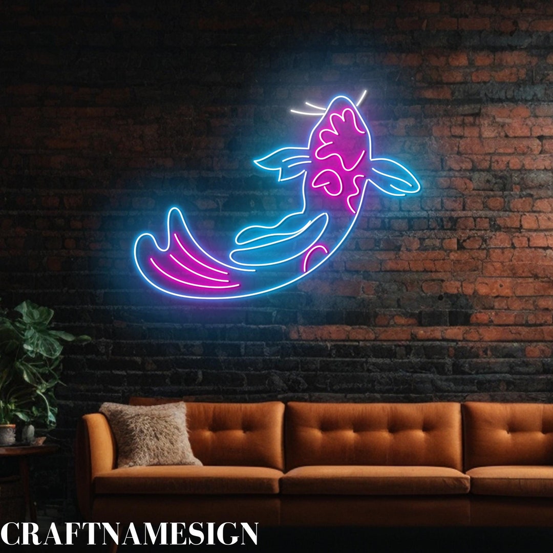 Japanese Koi Fish Neon Sign, Koi Fish Led Sign, Custom Neon Sign, Japan ...