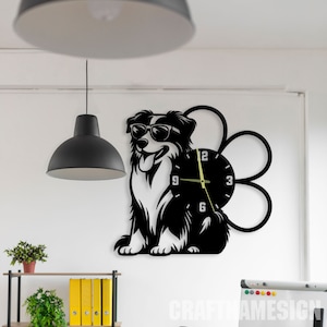 Wall Clock Decoration Australian Shepherd Dog, Wall Clock Unique for Home Decor and Wall Arts, Personalized Australian Shepherd Wall Clocks