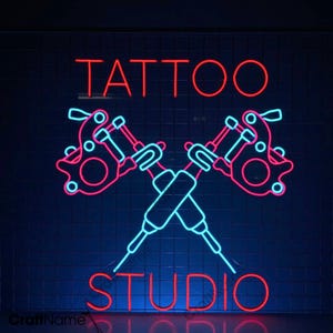Tattoo Studio Neon Sign, Tattoo Ink Machine Led Sign, Tattoo Shop Wall Decor, Tattoo Artist Neon Sign, Tattoo Shop Light, Tattoo Wall Art