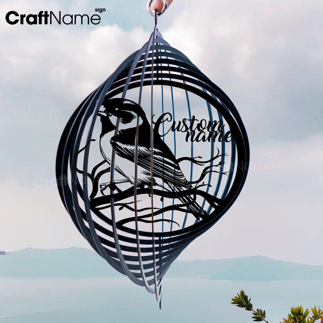 Custom Wind Spinner Sparrow Dance Metal Garden Decor, Sparrow Wind ...