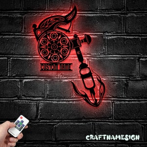 Custom Tattoo Artist Metal Wall Art LED Light - Personalized Ink Studio Name Sign Home Decor - Ideal for Home Decor & Gift