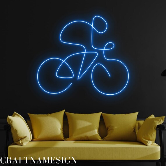 Man Biking Line Led Sign Sport Bicycle Line Neon Sign Bicycle Shop Led Light Bicycle Shop Decor Bike Store Wall Art Biker Neon Sign Etsy Canada