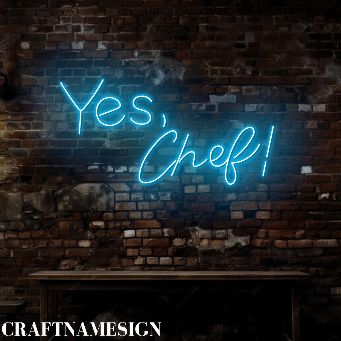 Yes Chef Neon Sign, Chef Led Sign, Custom Neon Sign, Restaurant Wall ...