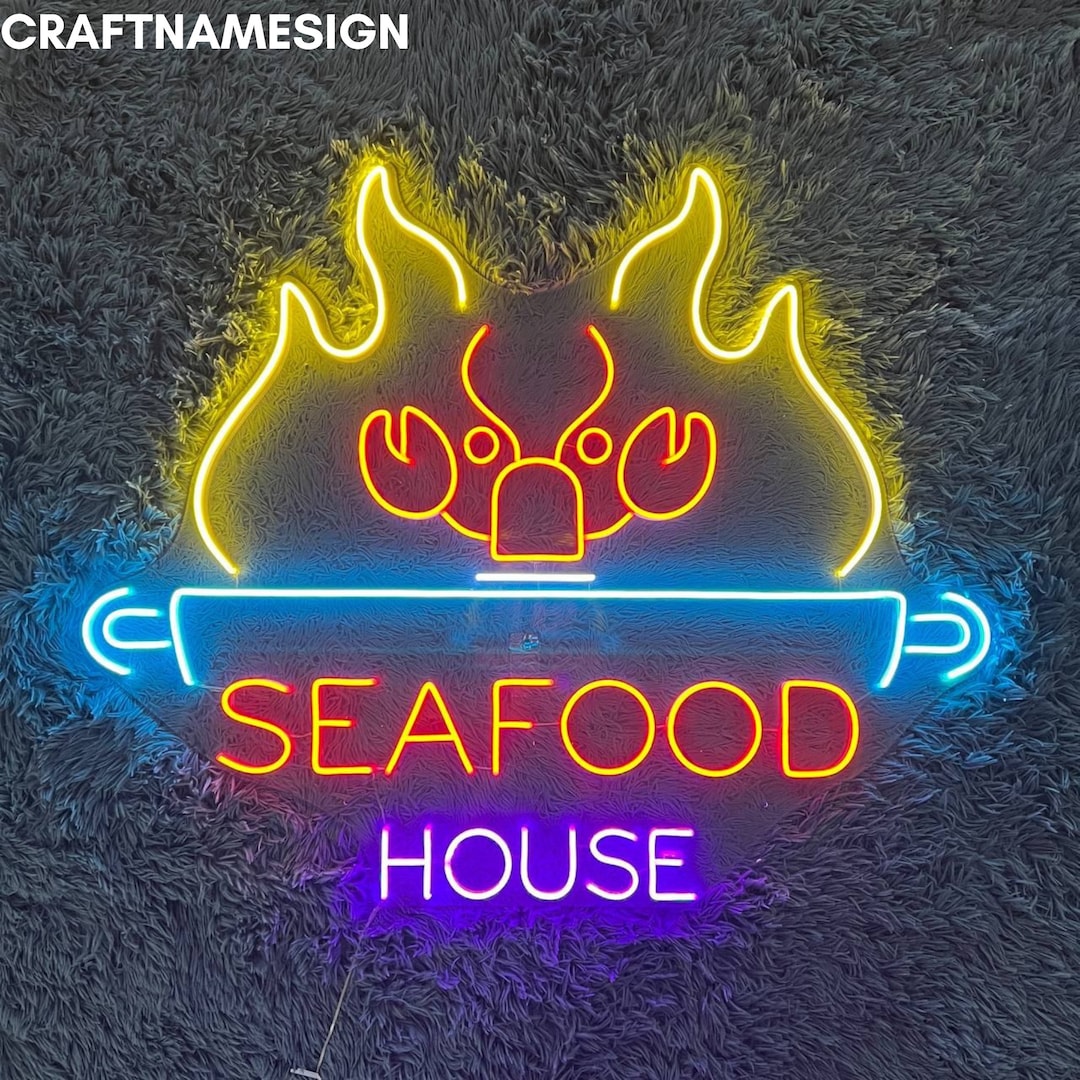 Seafood House Fresh Crabs Display Sign J443-B