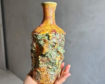 Vase artisanal fait main - élégance naturelle | Vase en céramique| Cadeau déco | Poterie artisanale | Texturé