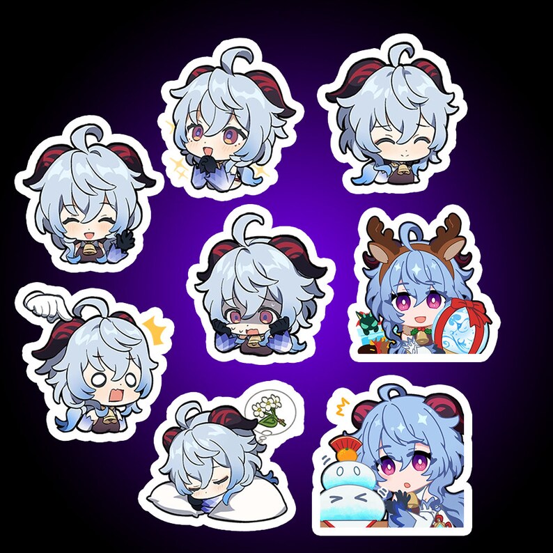 Genshin Impact Sticker Pack Laptop Decal High Quality Journaling Ganyu ...