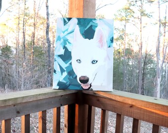 Custom floral pet print I custom dog print I custom pet print I pet memorial I gift I dog portrait I pet portrait