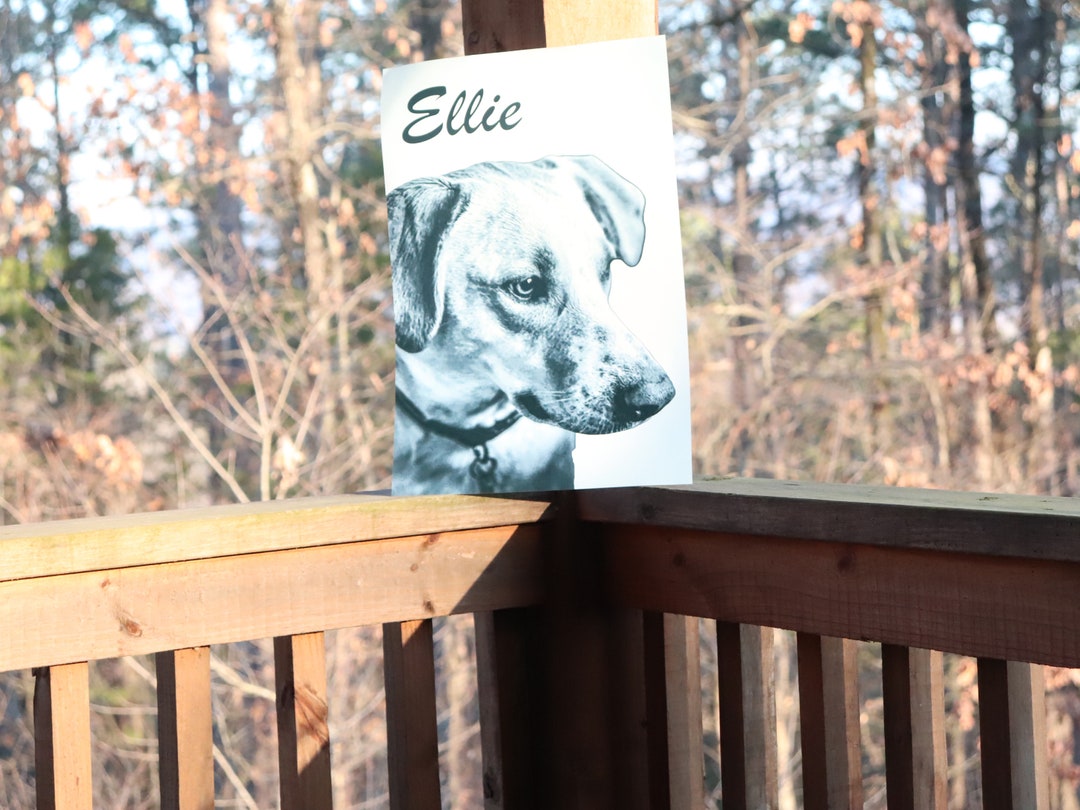 Custom Dog Print | Black and White Dog Print | Memorial Dog Print ...