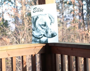 Custom dog print | black and white dog print | memorial dog print | custom pet print