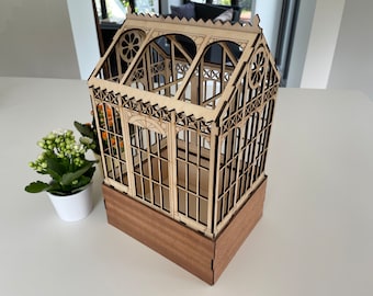 Do It Yourself Victorian Terrarium Gewächshaus kleine Version. Für 3mm 4mm und 4,5mm Sperrholz. Laser cut Datei. SVG DXF PDF Digitaler Download