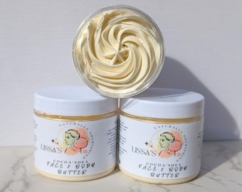 Whipped Cocoa-Shea Body Butter – Vegan & Fragrance-Free Natural Moisturiser for Dry or Sensitive Skin | Handmade Skincare UK