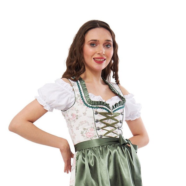 Klara robe femme traditionnelle Bavaroise pour Oktoberfest - Dirndl pour fête d'octobre Theresienwiese - Robe dirndl 3 pièces