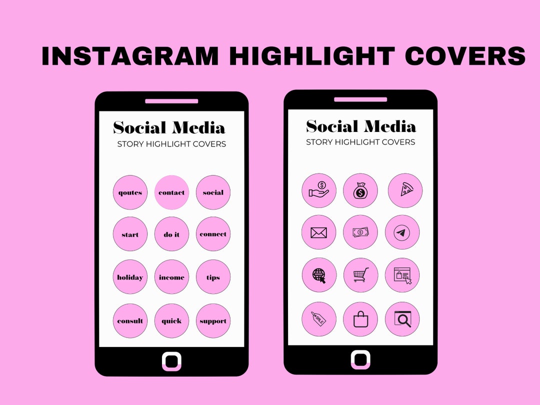 39 Instagram Highlights Covers Pink Instagram Highligts - Etsy