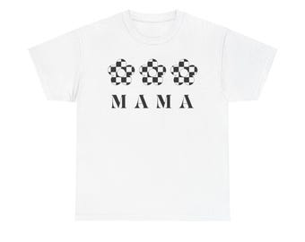 Mama T-Shirt: Unisex aus schwerer Baumwolle mit Blumenmuster