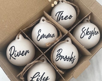 Christmas Baubles/Personalised Baubles/Christmas Tree Decor/Wedding Favours/Christmas gift/Keepsake bauble/ ceramic gift/ memorial bauble