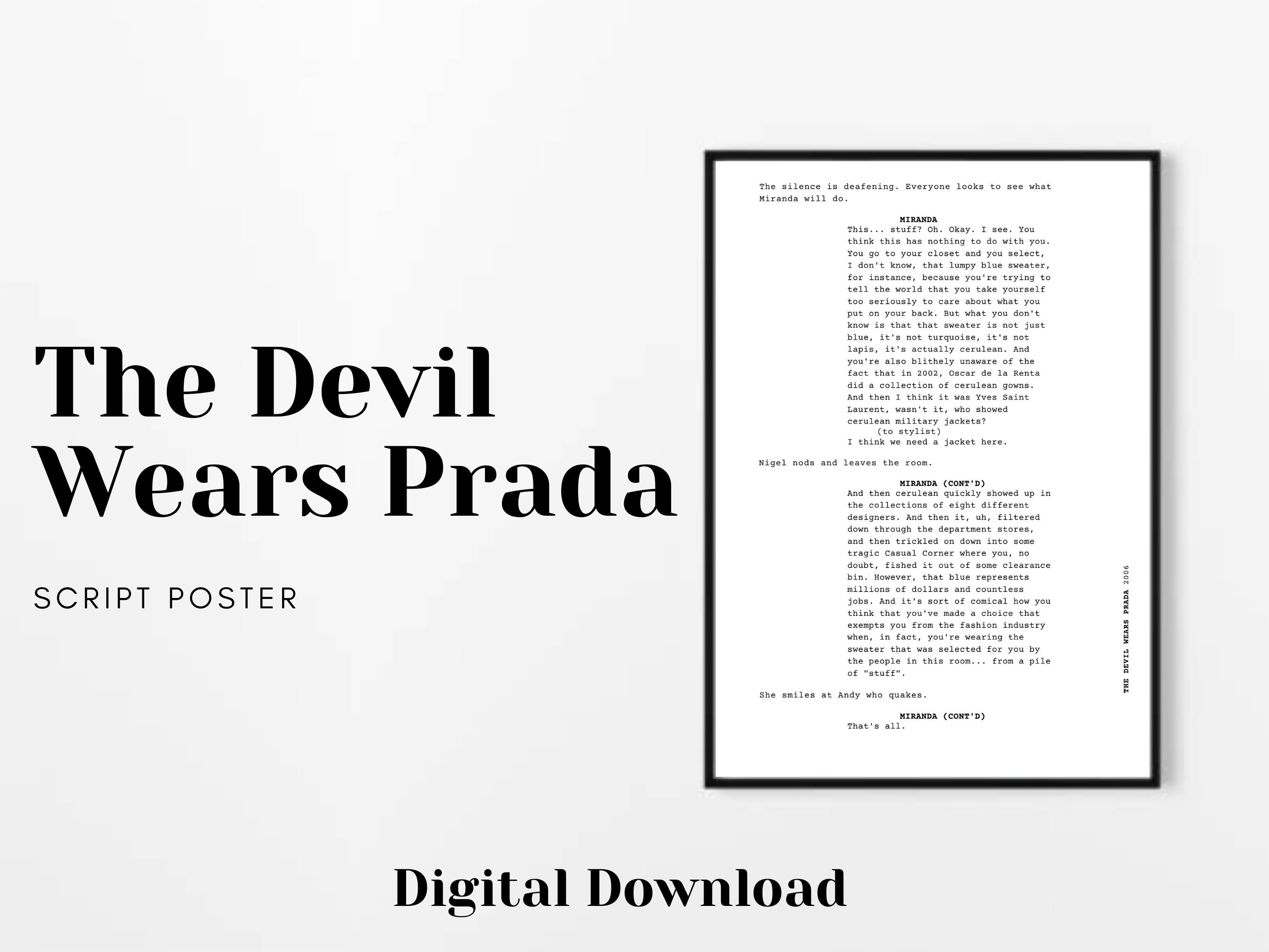 Devil The Wears Prada Movie Poster 24in x36in