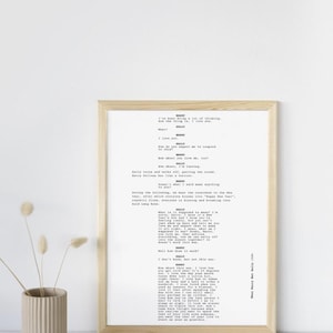 Digital Download - When Harry Met Sally New Year&#39;s Eve Scene Screenplay Poster
