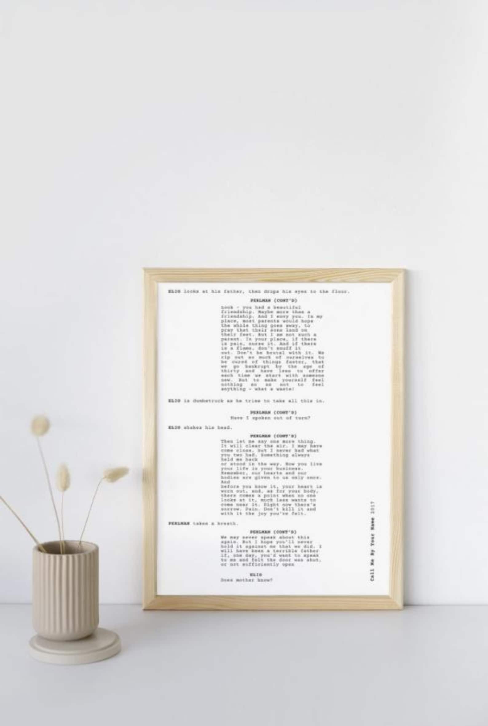 Call Me By Your Name Screenplay