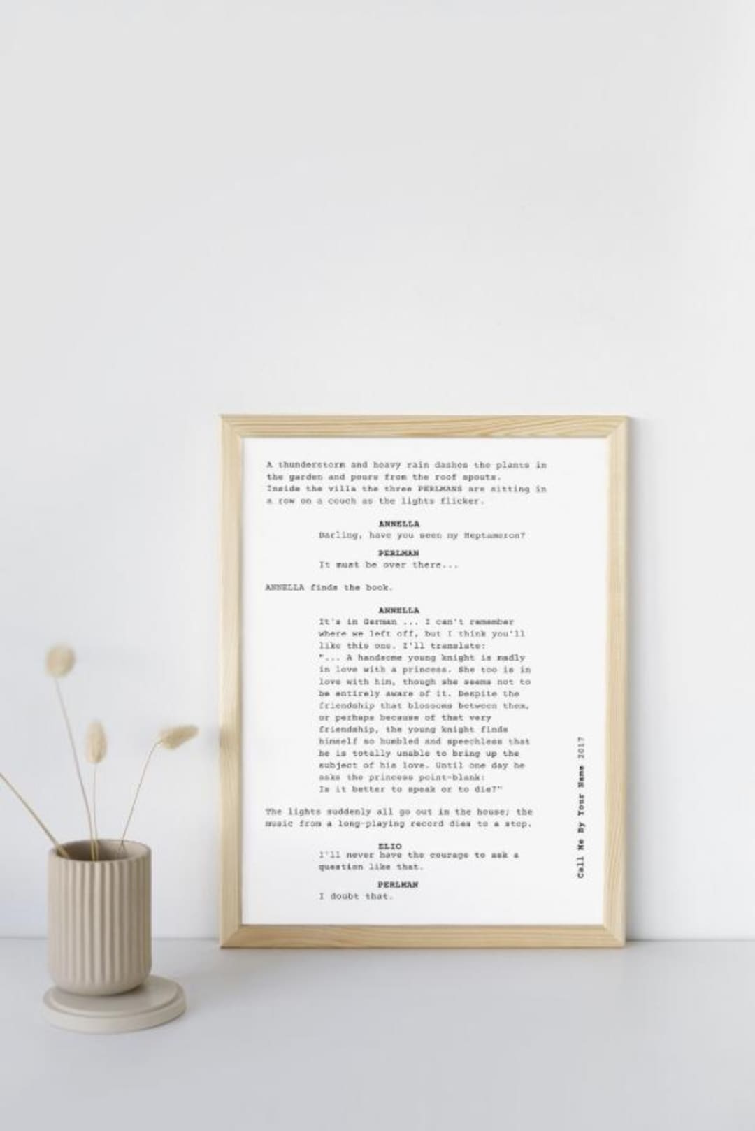 Call Me By Your Name Screenplay