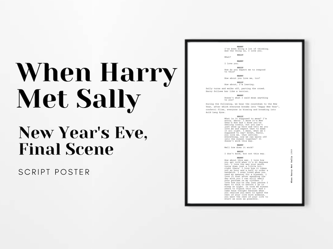 When Harry Met Sally New Year's Eve Scene Museum Quality Movie Poster ...