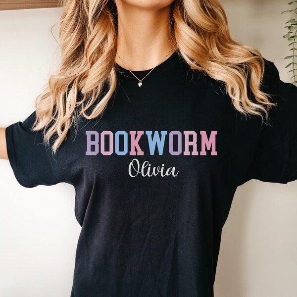 Personalized Book Lover Gift, Book lover Gifted, Custom Book Lover Shirt, Personalized Bookworm T-Shirt, Teacher Book Lover Shirt, Book Gift