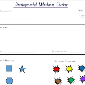 GREAT FOR SUMMARY ASSESSMENTS_ Developmental Milestone Tracker - Preschool 4yrs