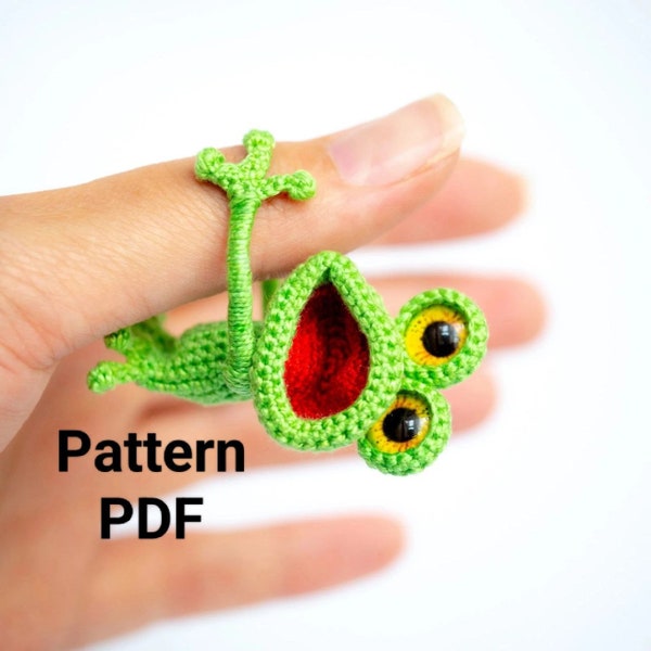 Crochet Amigurumi Miniature Frog English PATTERN ONLY, pdf Amigurumi Stuffed Toad Toy Pattern