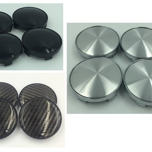 BizTech ® 4x Universal 60mm Car Auto Alloy Wheel Centre Hub Caps Covers Set No Logo Plain Emblem