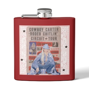 Fiaschetta Cowboy Carter, Beyonce Country, regalo perfetto per concerti, festival, compleanni, regali per lui, accessorio unico