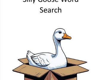 Honks & Hilarity: A Silly Goose Word Search eBook, printable