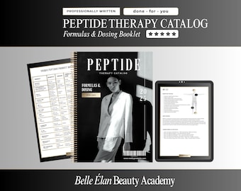 Formules en dosering voor peptidetherapie: e-boek met spiekbriefjes (canva-sjabloon als pdf-download)