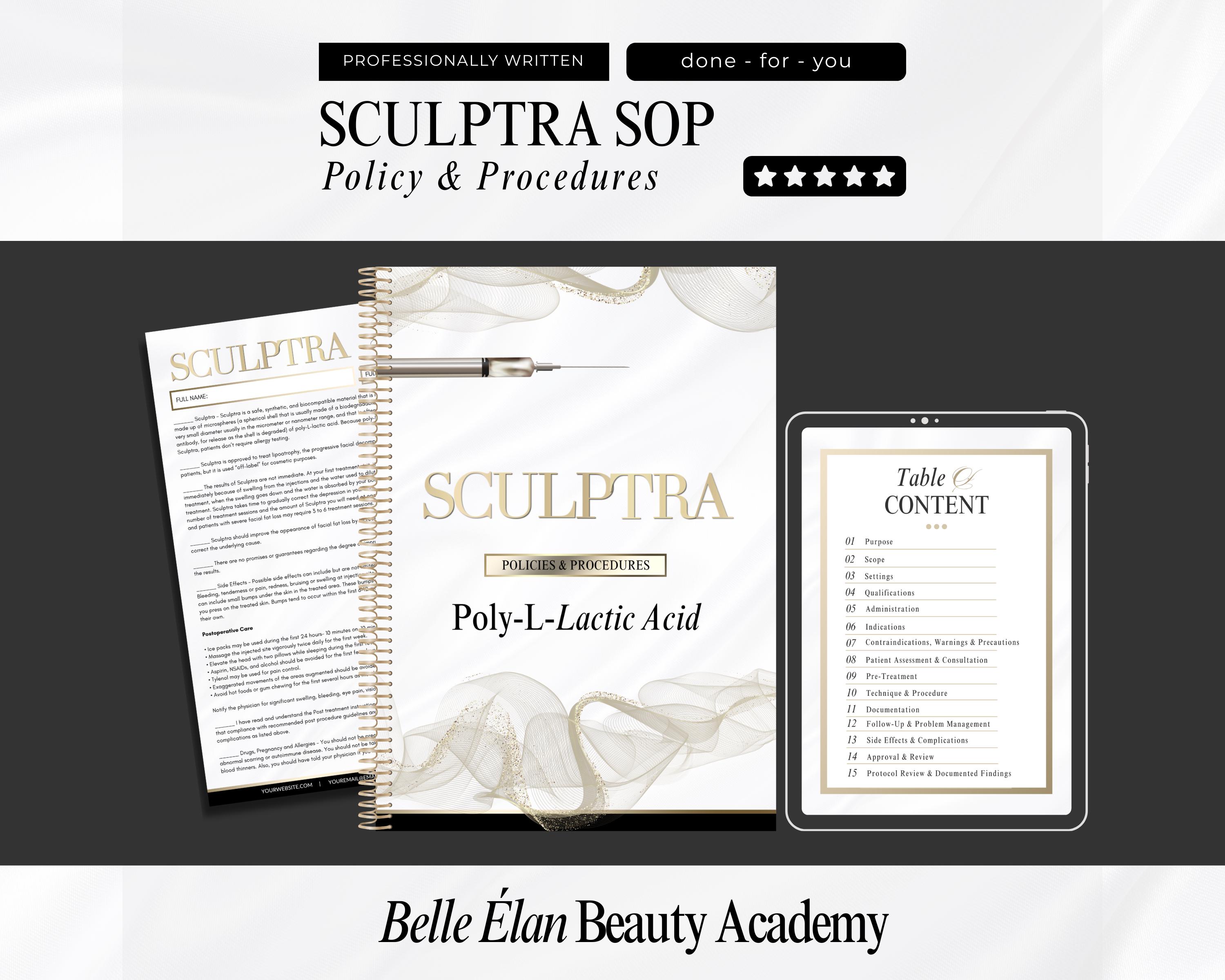 Sculptra SOP Manual: Medspa Policies & Procedures Canva Template