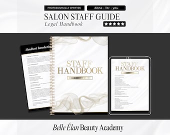 Salon & Spa Staff Handbook: Editable Employee Guide (Canva)
