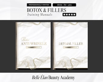 Botox & Fillers Training Manuals: Cosmetic Injection Guides (Canva Editable)