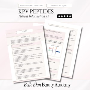 KPV Peptide Patient Guide: Medspa Handout Template (Edit in Canva)
