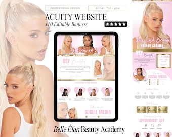 Szablon harmonogramu Acuity: Projekt strony internetowej dla branży fryzjerskiej i rzes
