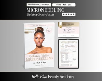 Editable Microneedling Training Manual: Canva Templates, Certificates, Forms (PDF Download)