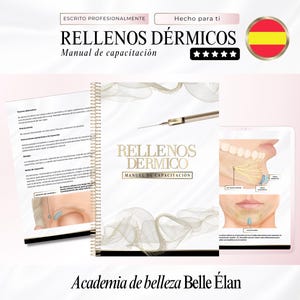Spanish Dermal Fillers Training Manual: Cosmetic Injection Course (Canva Template)